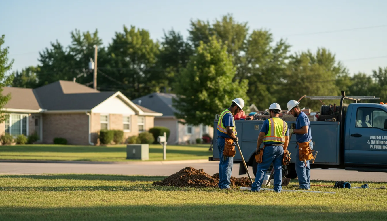 Residential water line and bathroom plumbing service in Homer, LA